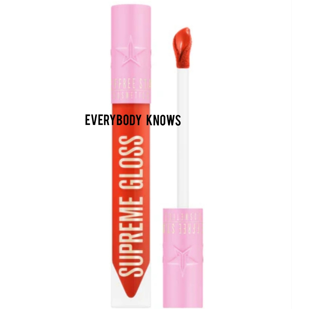 Jeffree Star Supreme Gloss Everybody Knows Lip Gloss Neon Orange Red NIB